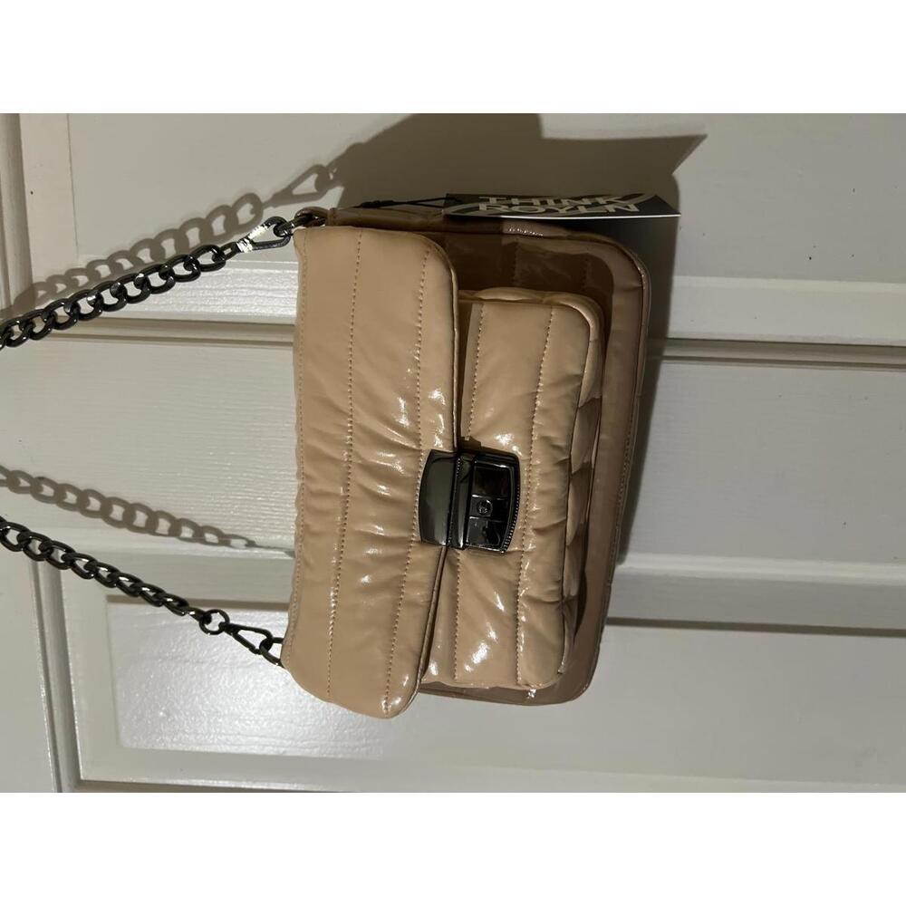 Think Royln Quilted Shoulder Bag Adjustable Strap & chain - Picture 2 of 9